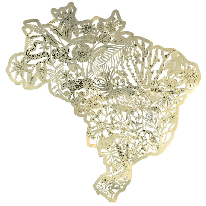 Mapa do Brasil – Biomas | Arte em Latão
