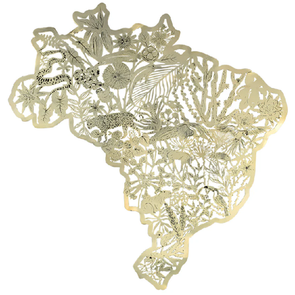 Mapa do Brasil – Biomas | Arte em Latão