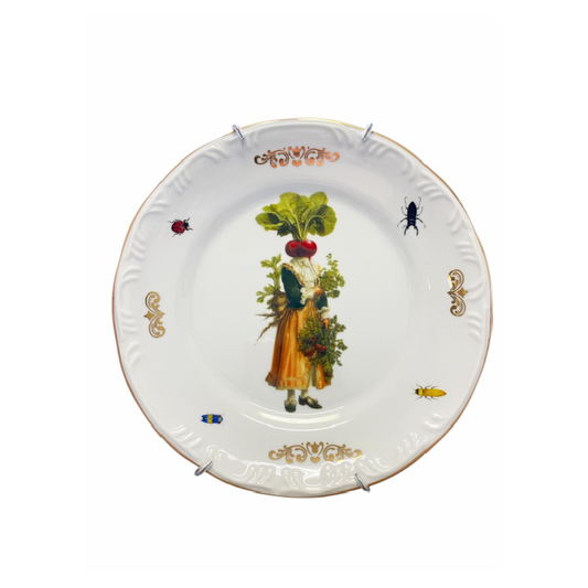 Prato Decorativo Mulher Rabanete - Greghi Desing