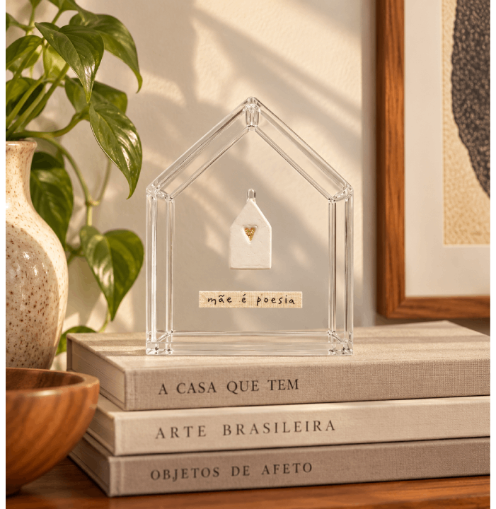 Quadro Casinha Acrílica “Mãe é..."