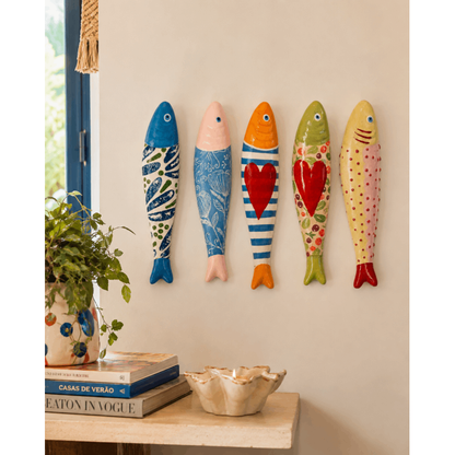 Sardinha Decorativa  de Cerâmica