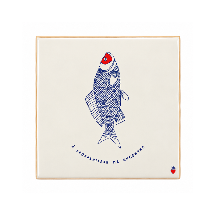 Quadro Azuleicha Moldura - Peixe