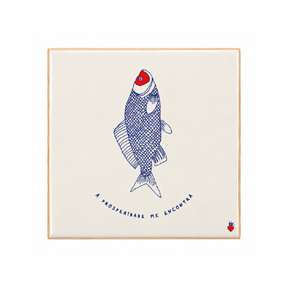 Quadro Azuleicha Moldura - Peixe