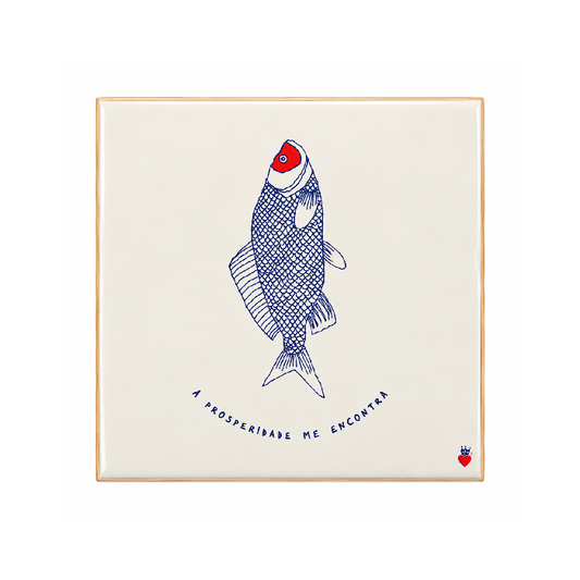 Quadro Azuleicha Moldura - Peixe