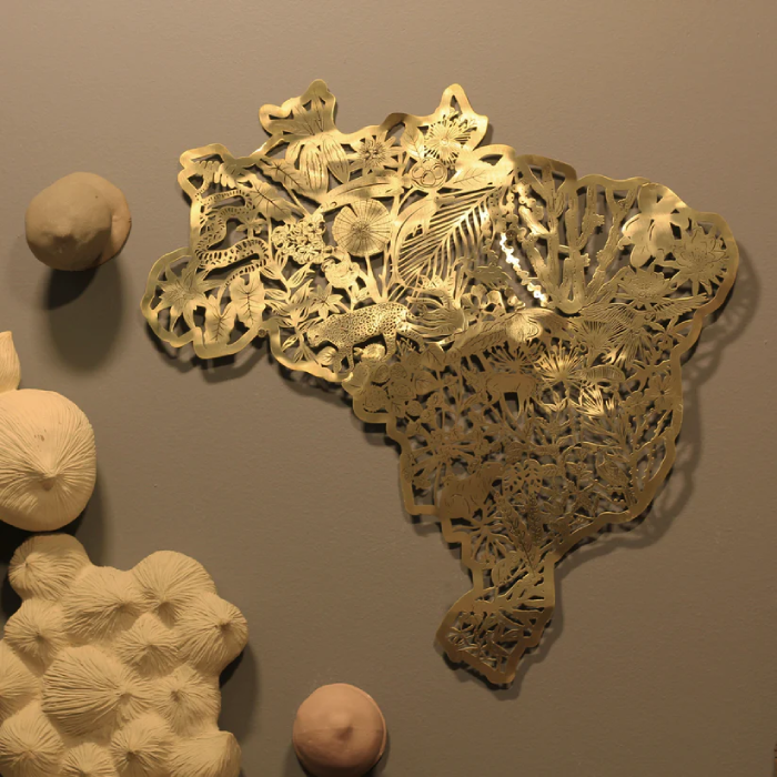 Mapa do Brasil – Biomas | Arte em Latão