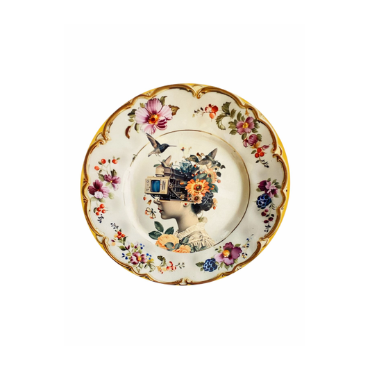 Prato Decorativo Mulher Maquina - Greghi Design