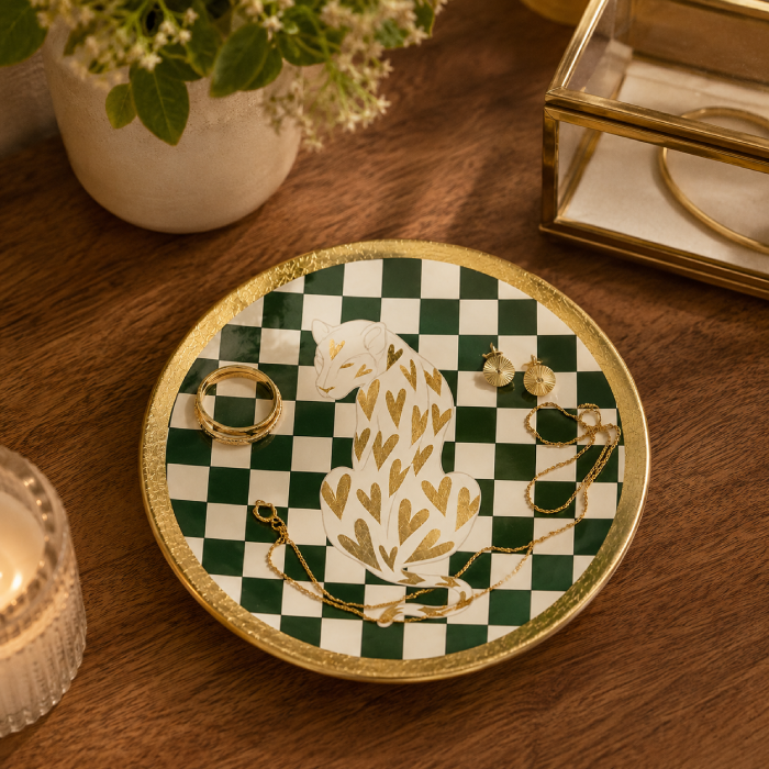 Pratinho Decorativo Checker Love