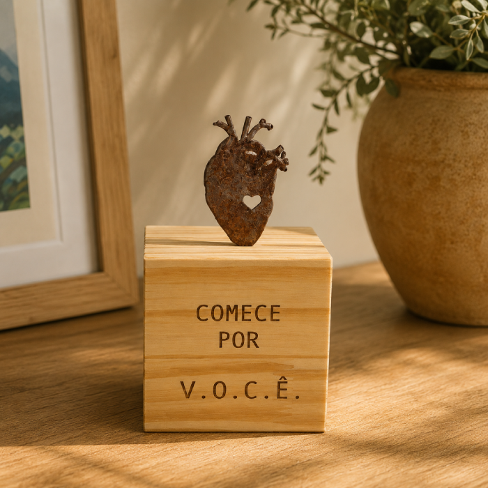 Bloco Cubo "Comece por Você"