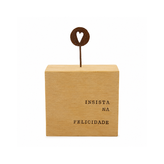 Bloco Cubo "Insista Na Felicidade"