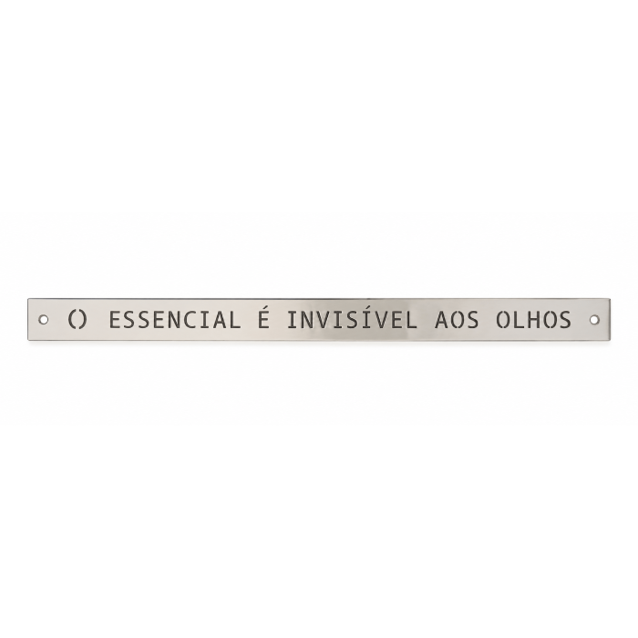 Placa Decorativa em Latão "O Essencial é ..."