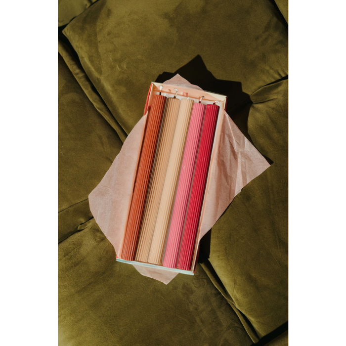 Conjunto de Velas Caneladas Afeto