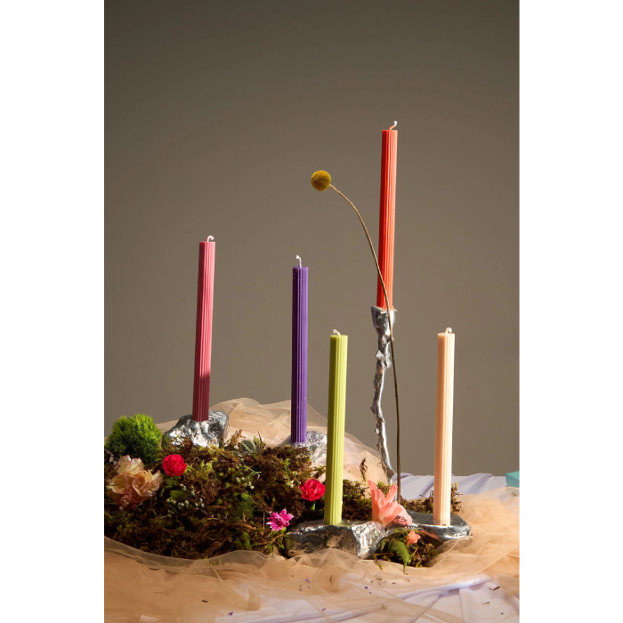 Conjunto de Velas Caneladas Blossom