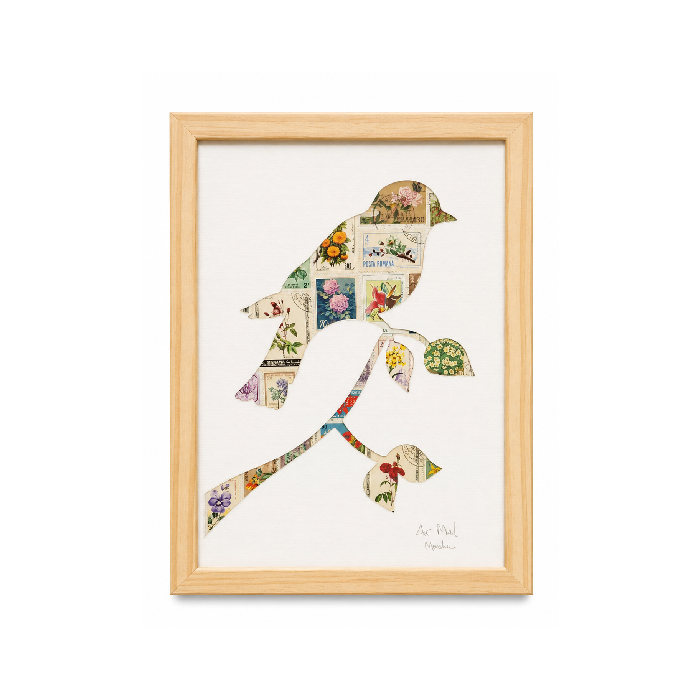 Quadro Pássaro Selos