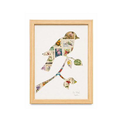 Quadro Pássaro Selos