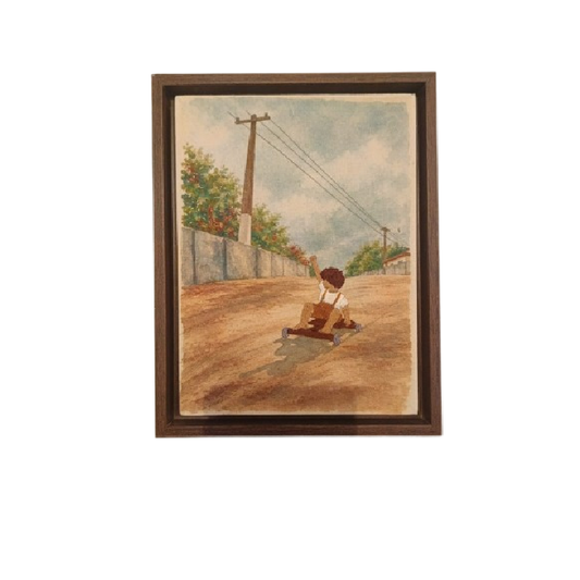 Quadro Bordado Carrinho  Rolimã
