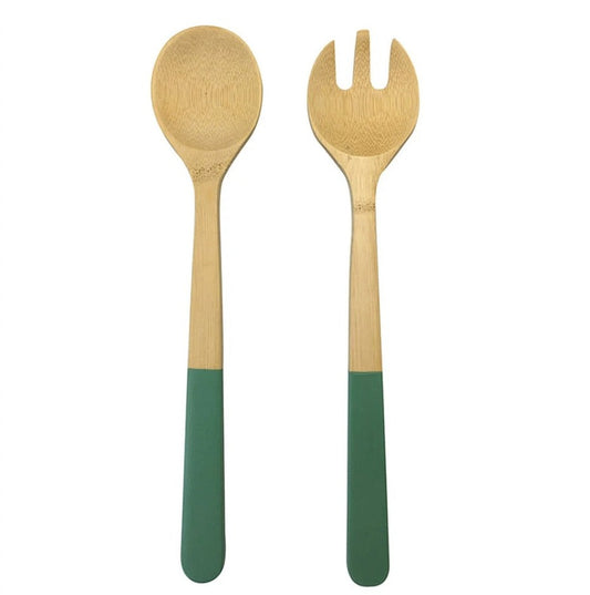 Pegador de Salada em Bambu Verde