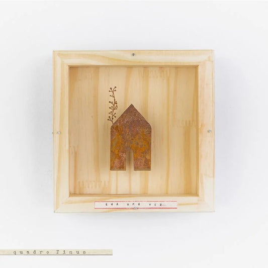 Quadro - Escultura  Casinha  Era Uma Vez