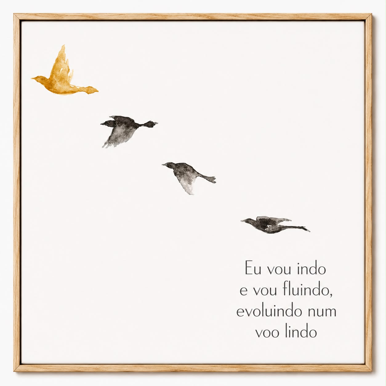 Wood  Azule 15x15 -Eu Vou Indo