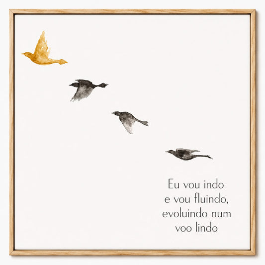 Wood  Azule 15x15 -Eu Vou Indo