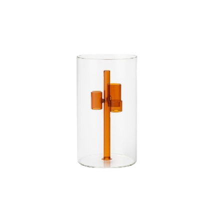 Vaso de Vidro Âmbar