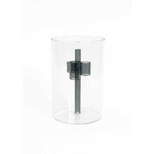 Vaso de Vidro Fumê