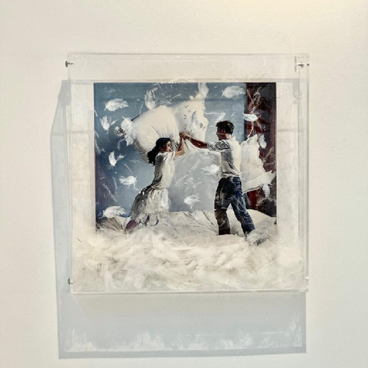 Quadro Acrílico Guerra de Travesseiros - Greghi Desing