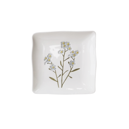 Porta Joia Decorativo Flor Roxa