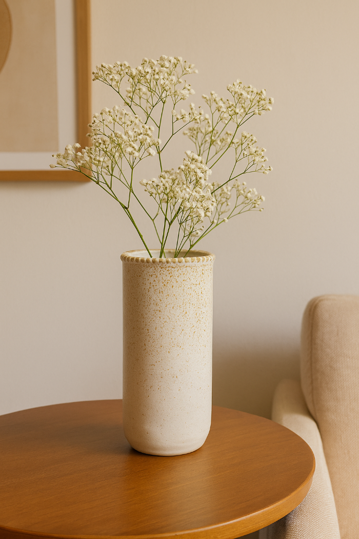 Vaso de Cerâmica Branco G