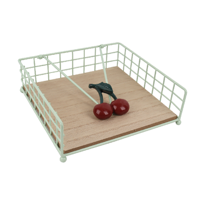 Porta Guardanapo Metal Cherry