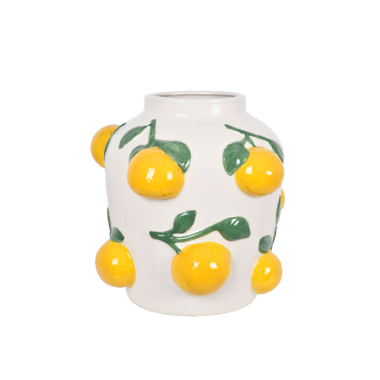 Vaso Decorativo com Laranja em Relevo G