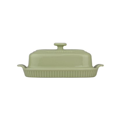 Manteigueira de Porcelana Verde