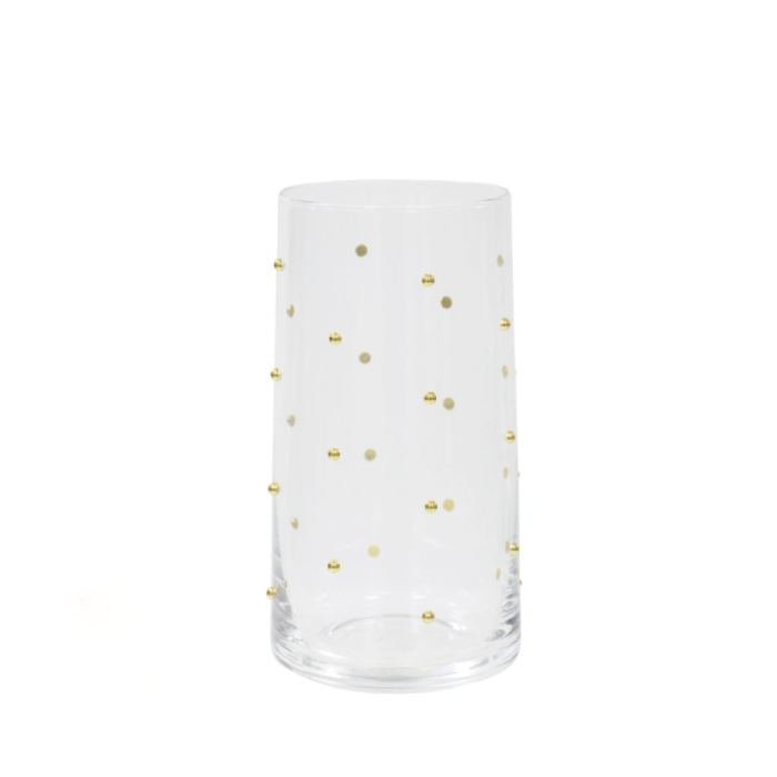 Copo Long Drink – Vidro com Detalhes Dourados