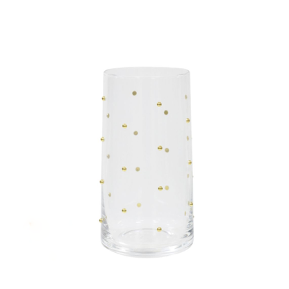 Copo Long Drink – Vidro com Detalhes Dourados