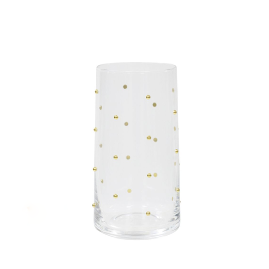 Copo Long Drink – Vidro com Detalhes Dourados