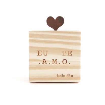 Bloco Cubo " Eu Te Amo Todo Dia "