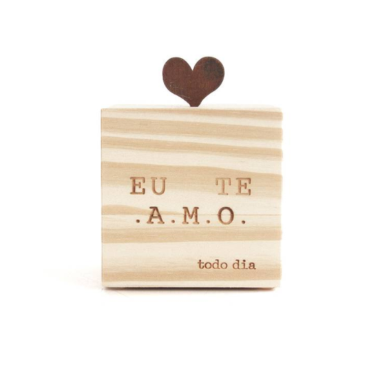 Bloco Cubo " Eu Te Amo Todo Dia "
