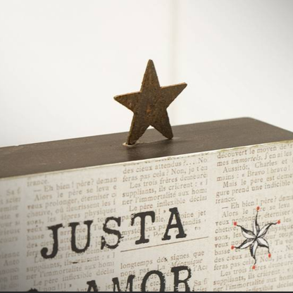 Bloco de Madeira "Consideramos Justa Toda..."