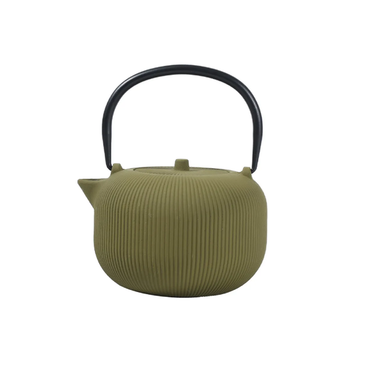 Chaleira de Ferro Canelado Verde Oliva 1L