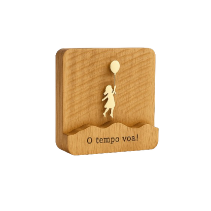 Escultura Balão Menina "O tempo voa!"