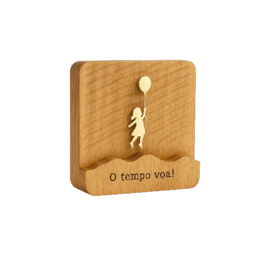 Escultura Balão Menina "O tempo voa!"