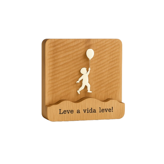 Escultura Balão Menino "Leve a vida leve!"