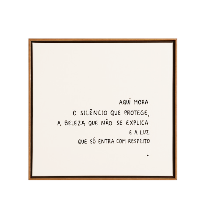 Quadro Decorativo - Aqui Mora o Silêncio