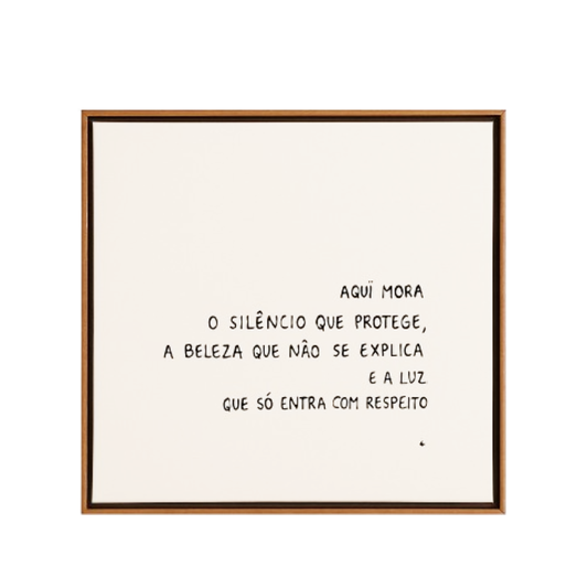 Quadro Decorativo - Aqui Mora o Silêncio
