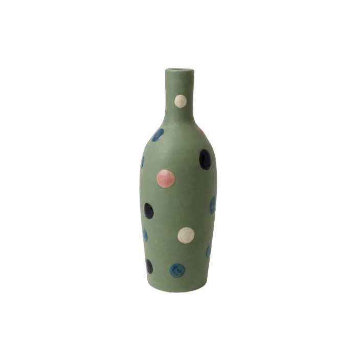 Vaso Garrafa de Cerâmica Dots