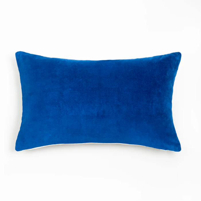Almofada Bordado Geométrico Azul 30x50cm