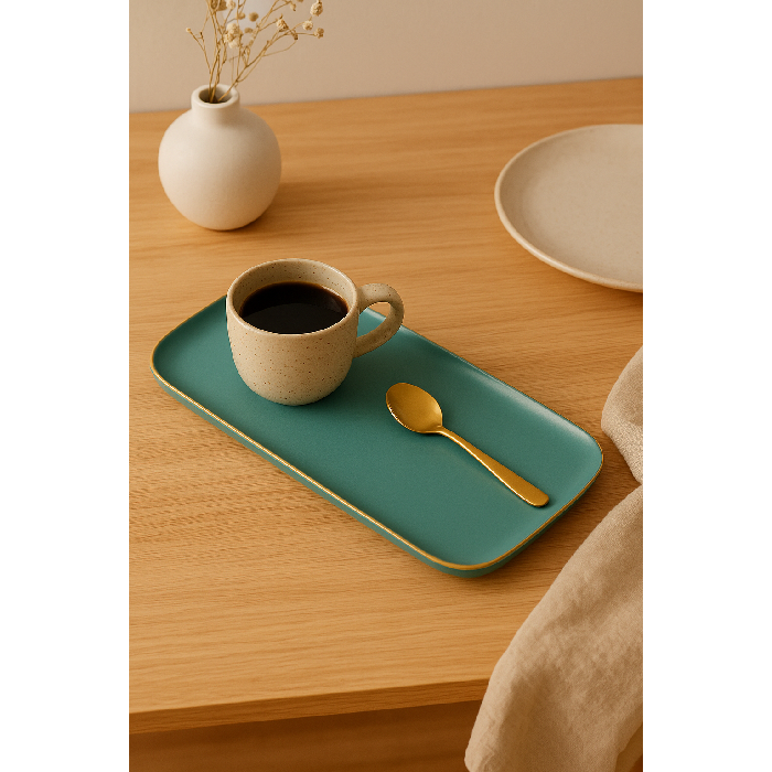 Bandeja Retangular de Cerâmica