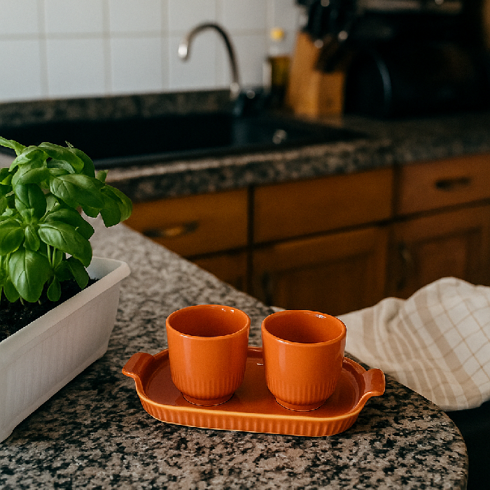 Bandeja de Porcelana Laranja