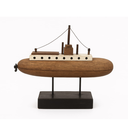 Barco Decorativo em Madeira – Estilo Vintage