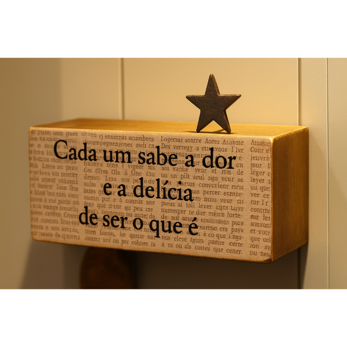 Bloco de Madeira "Cada Um Sabe..."