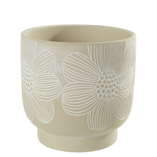 Cachepot Decorativo Cerâmica Flor